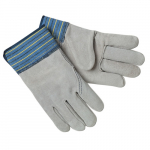Shoulder Leather Palm Plasticized Safety Gloves, L