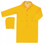 Coat W/ Detchable Hood, Pvc/Polyester, Yellow, 3Xl