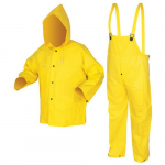 Rainwear Suit, 3Pcs, .28mm, Yellow, 2X-Large