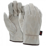 Work Gloves, Leather, Brown, Large, Pack