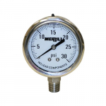0-30 PSI No-Lead 304 Stainless Case Pressure Gauge
