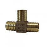 1" Plastic to Plastic to Plastic Pipe Red Brass Tee