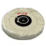 BUFF:W3 x 30 White Muslin Buffs 3" x 30ply