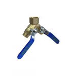 1" FPT x 3/4" MPT 3-Way Brass Ball Valve