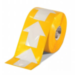 4 x 4" Wide Solid Tape, Yellow 280 Arrow