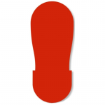 Red Big Footprint, Floor Marking