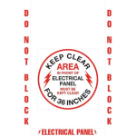 "Do Not Block Electrical Panel" Floor Marking