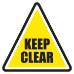 Keep Clear Triangle - Floor Sign, 12"