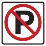 "No Parking" Floor Sign, 12" Wide
