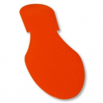 Solid Colored Orange Footprint, Floor Marking
