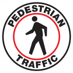 Pedestrian Traffic Floor Sign, 12"