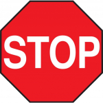 Standard Red Stop Sign - Floor Marking, 54"