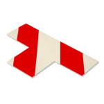 3" Wide Solid White T with Red Chevrons, Tape