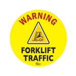 "Warning Forklift Traffic" Floor Sign, 12"