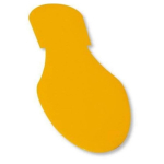 Solid Colored Yellow Footprint, Floor Marking