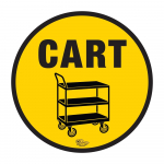 Push "Cart" Floor Sign, 12"
