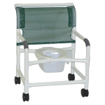 Wide Shower Chair, Slide Commode Pail