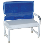 Shower Bench with Full Back with Mesh Sling