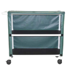 2-Shelf Linen Cart with Cover, 3" Casters