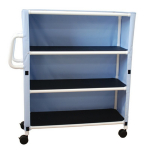 3-Shelf Linen Cart with Cover, 3" Casters