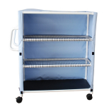 3-Shelf Linen Cart with Area Shelf, Cover
