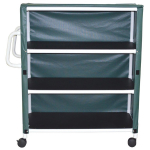 3-Shelf Jumbo Linen Cart with Cover