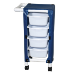 Specialty Cart with 4 Pull Out Tubs, Cover