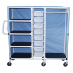 Combo Cart with 4 Shelves, 8 Pull Out Tubs