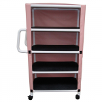 Woodtone 4-Shelf Utility, Linen Cart