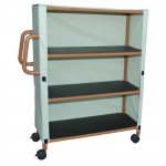 Woodtone 3-Shelf Linen Cart, Cover