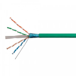 Cat6A Ethernet Bulk Cable, Solid, 23AWG, Green, UL