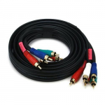 Component Video/Audio Coaxial Cable RG-59/U, 6ft, Black