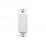 Blank Decor Insert White 4"x 1.4"x 0.25" with Screws