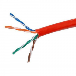 Cat5e Ethernet Bulk Cable Solid, 1000ft, Red