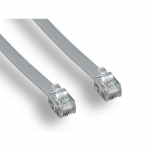 Phone Cable for Data, RJ11/6P4C, Straight, 14ft