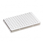 No Skirt Roche White A12/H12 Notch PCR Plate