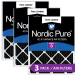 12x20x1 Pure Carbon Air Filters 3 Pack