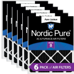 12x20x1 Pure Carbon Air Filters 6 Pack