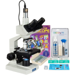 Microscope with 1.3MP Camera, Prepared, Slides