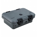 Gray Insulated Food Pan Carrier with 4" Depth