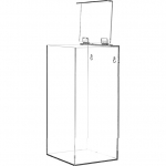 Acrylic Top-Open Locking Bulk Mask and Glove Dispenser