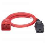 Dual Locking Power Cord, Red, 4 Ft
