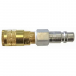 Adapter QD 1/4" Coupling to 1/2" Plug Brass