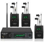 UHF Wireless in Ear Monitor System, 3 Receivers