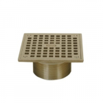 Full Brass Square Grate in Nickel, Commercial, 6"