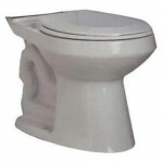 Vitreous China Round Front Toilet Bowl, White