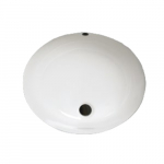 Oval Vitreous China Undermount Bathroom Sink, White