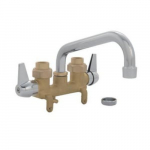 Faucet Two Handle Laundry, Polish Brass, Lever, IPS