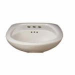 Lisbon Valley Oval Bathroom Sink, 4" Centerset, White