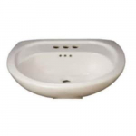 Lisbon Valley Oval Bathroom Sink, 8" Centerset, White